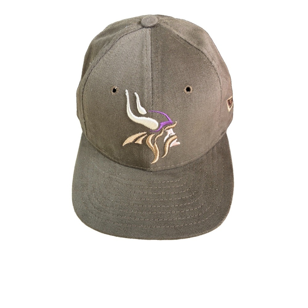 Vtg/Y2K New Era Minnesota Vikings Hat Made in USA Brushed Cotton Strapback NWOT